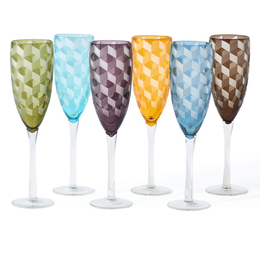 POLSPOTTEN Champagne Blocks Multicolour Set 6